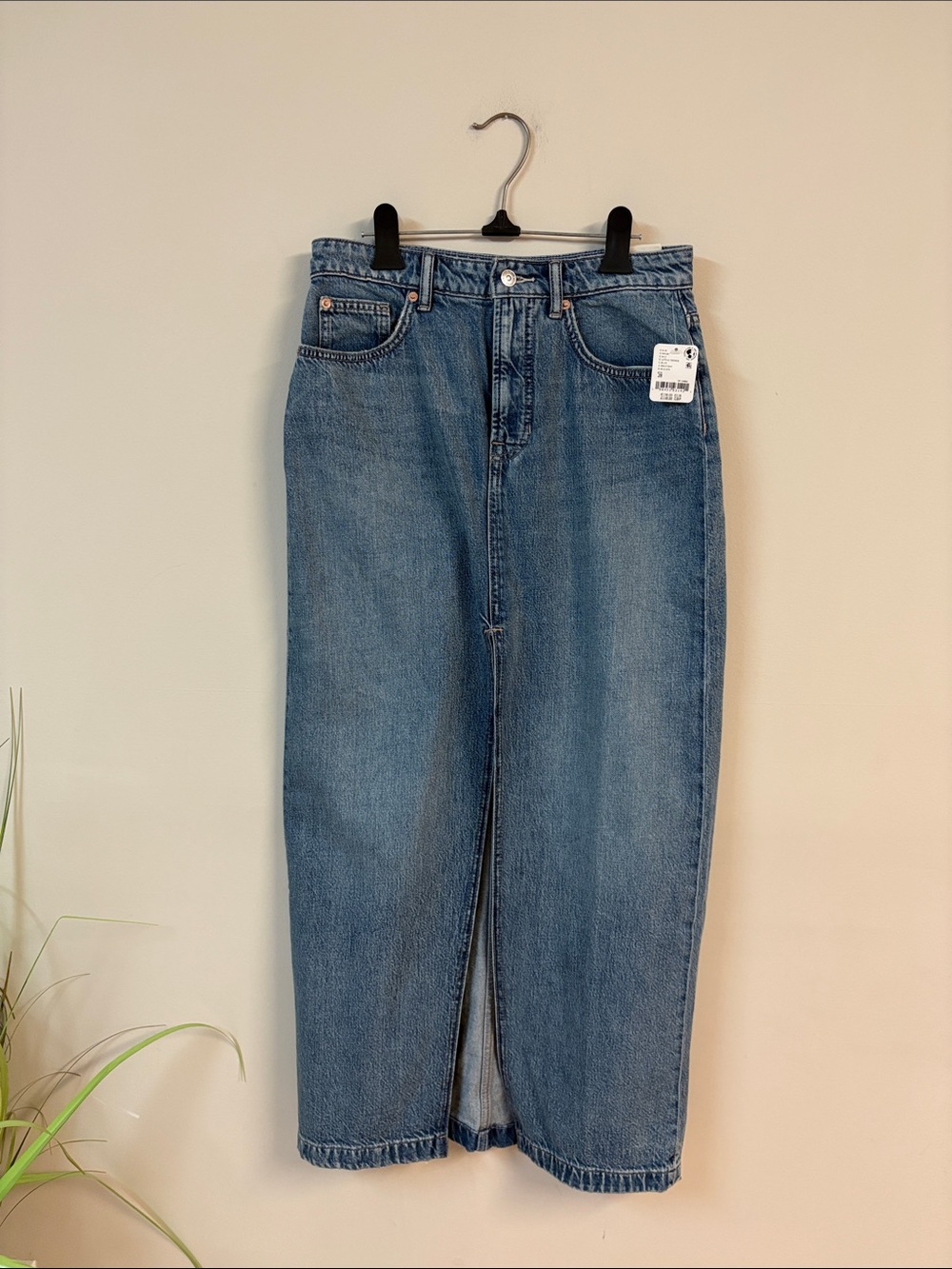 BNWT Free People We The Free Nothing Better Denim Maxi Skirt size 27,28 - Picture 5 of 8